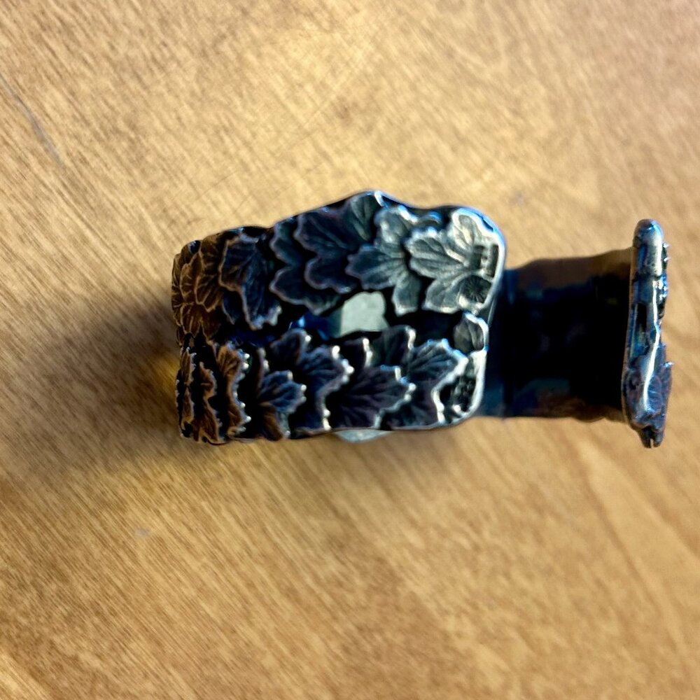 Amazing Y2K Vass Ludacer Sterling ivy/leaf cuff bracelet - Picture 2 of 6